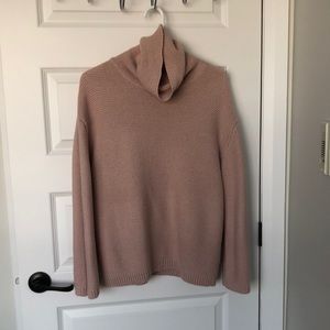 Light pink turtleneck knit